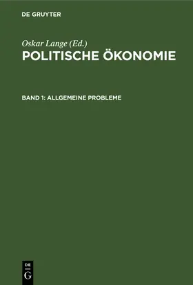 Lange |  Allgemeine Probleme | Buch |  Sack Fachmedien