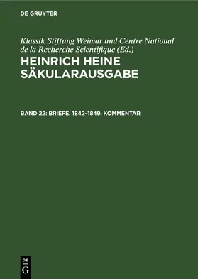 Eisner / Stöcker |  Briefe, 1842-1849. Kommentar | Buch |  Sack Fachmedien
