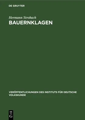 Strobach |  Bauernklagen | eBook | Sack Fachmedien