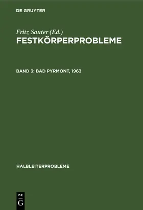 Sauter | Bad Pyrmont, 1963 | Buch | 978-3-11-247899-8 | www.sack.de