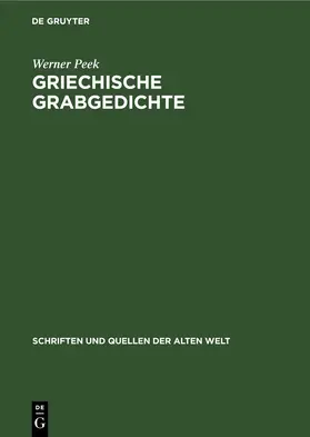 Peek |  Griechische Grabgedichte | Buch |  Sack Fachmedien