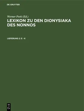 Peek |  E - K | Buch |  Sack Fachmedien