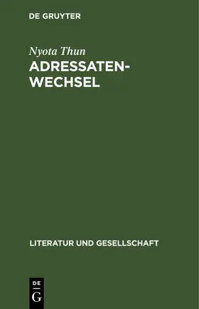 Thun |  Adressatenwechsel | eBook | Sack Fachmedien