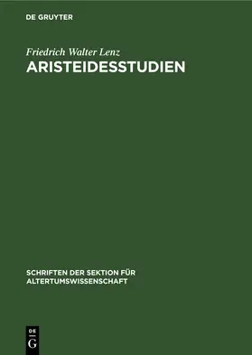 Lenz |  Aristeidesstudien | eBook | Sack Fachmedien