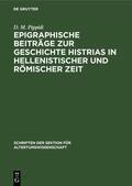 Pippidi |  Epigraphische Beiträge zur Geschichte Histrias in hellenistischer und römischer Zeit | eBook | Sack Fachmedien