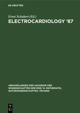 Schubert |  Electrocardiology '87 | Buch |  Sack Fachmedien