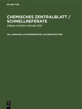 Bertsch / Klemm |  Autorenregister, Sachregister 1968 | eBook | Sack Fachmedien