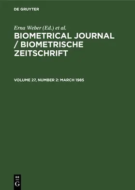 Weber / Ahrens / Bellmann |  March 1985 | eBook | Sack Fachmedien