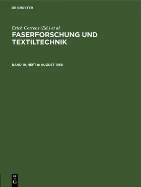 Correns / Böhringer / Frenzel |  August 1968 | Buch |  Sack Fachmedien
