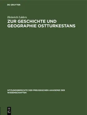 Lüders |  Zur Geschichte und Geographie Ostturkestans | eBook | Sack Fachmedien