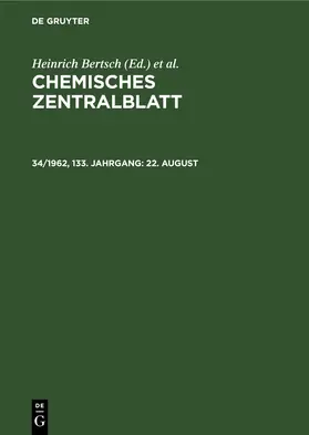 Bertsch / Klemm / Pflücke | 22. August | Buch | 978-3-11-249265-9 | www.sack.de