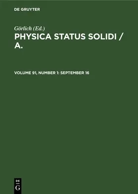 Görlich |  September 16 | Buch |  Sack Fachmedien