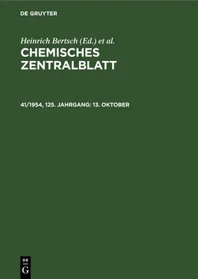 Bertsch / Klemm / Pflücke | 13. Oktober | Buch | 978-3-11-249325-0 | www.sack.de