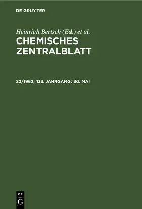Bertsch / Klemm / Pflücke | 30. Mai | Buch | 978-3-11-249373-1 | www.sack.de