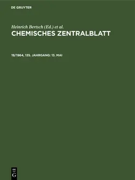 Bertsch / Klemm / Pflücke | 13. Mai | Buch | 978-3-11-249405-9 | www.sack.de