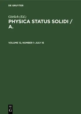 Görlich |  July 16 | Buch |  Sack Fachmedien