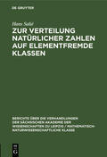 Salié |  Zur Verteilung natürlicher Zahlen auf elementfremde Klassen | Buch |  Sack Fachmedien