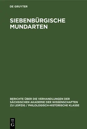  Siebenbürgische Mundarten | Buch |  Sack Fachmedien