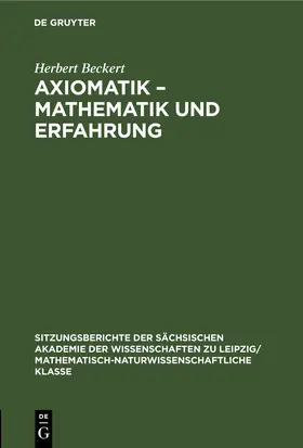 Beckert |  Axiomatik – Mathematik und Erfahrung | eBook | Sack Fachmedien