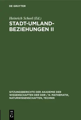 Scheel |  Stadt-Umland-Beziehungen II | Buch |  Sack Fachmedien
