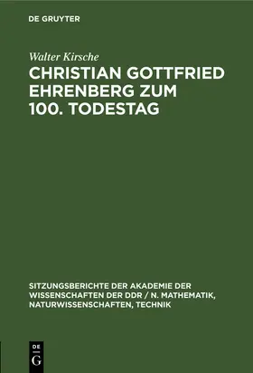 Kirsche |  Christian Gottfried Ehrenberg zum 100. Todestag | Buch |  Sack Fachmedien