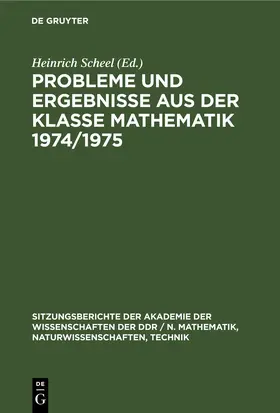 [unknown] |  Probleme und Ergebnisse aus der Klasse Mathematik 1974/1975 | eBook | Sack Fachmedien
