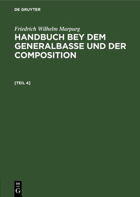 Marpurg |  Anhang zum Handbuche bey dem Generalbasse und der Composition | Buch |  Sack Fachmedien
