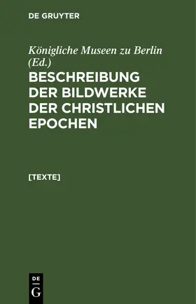 Vöge |  [Texte] | Buch |  Sack Fachmedien
