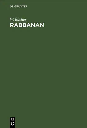 Bacher |  Rabbanan | eBook | Sack Fachmedien