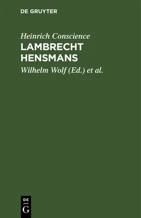 Conscience / Wolf |  Lambrecht Hensmans | Buch |  Sack Fachmedien