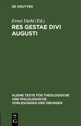 Diehl | Res Gestae Divi Augusti | E-Book | www.sack.de