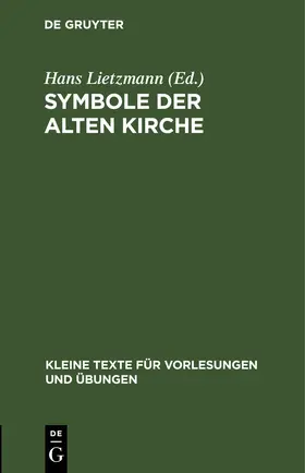 Lietzmann | Symbole der Alten Kirche | E-Book | www.sack.de