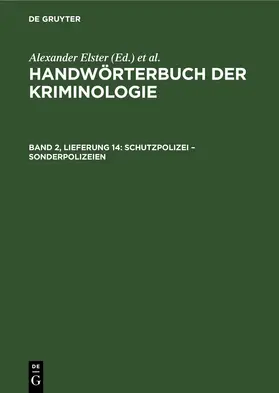 Elster / Sieverts / Lingemann |  Schutzpolizei – Sonderpolizeien | eBook | Sack Fachmedien