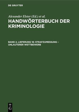 Elster / Sieverts / Lingemann | Strafzumessung – Unlauterer Wettbewerb | E-Book | sack.de