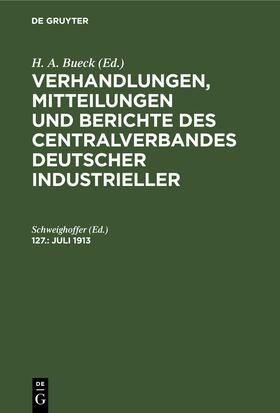 Schweighoffer | Juli 1913 | E-Book | sack.de
