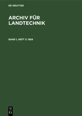 Degruyter |  1959 | Buch |  Sack Fachmedien