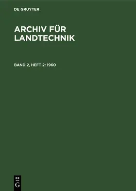 Degruyter |  1960 | Buch |  Sack Fachmedien