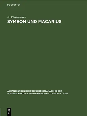 Klostermann | Symeon und Macarius | E-Book | www.sack.de