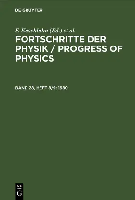 Kaschluhn / Lösche / Ritschl |  1980 | eBook | Sack Fachmedien