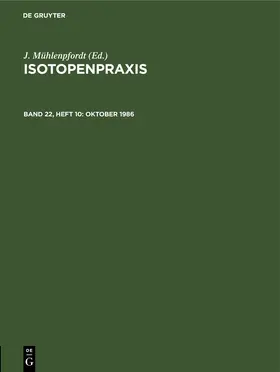 Mühlenpfordt |  Oktober 1986 | eBook | Sack Fachmedien