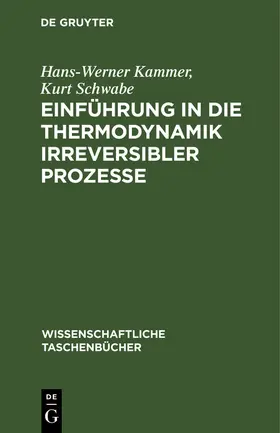 Schwabe / Kammer |  Einführung in die Thermodynamik irreversibler Prozesse | Buch |  Sack Fachmedien