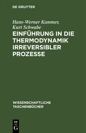 Kammer / Schwabe |  Einführung in die Thermodynamik irreversibler Prozesse | eBook | Sack Fachmedien