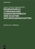 Poggendorff / Zaunick / Kühn |  Lieferung 4 | Buch |  Sack Fachmedien