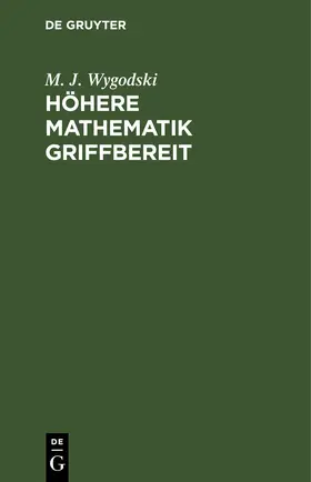 Wygodski |  Höhere Mathematik griffbereit | eBook | Sack Fachmedien