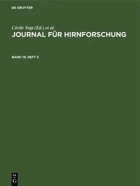 Paris / Vogt / Kirsche |  Journal für Hirnforschung. Band 19, Heft 5 | Buch |  Sack Fachmedien