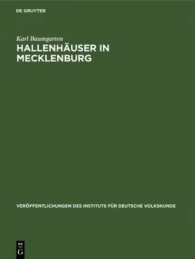 Baumgarten | Hallenhäuser in Mecklenburg | Buch | 978-3-11-252679-8 | www.sack.de