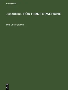 Vogt / Paris / Hopf |  1954 | eBook | Sack Fachmedien