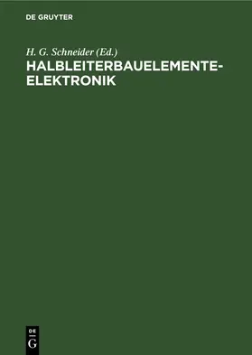 Schneider |  Halbleiterbauelementeelektronik | eBook | Sack Fachmedien
