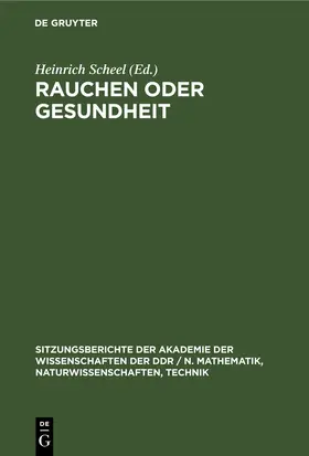 Scheel | Rauchen oder Gesundheit | E-Book | www.sack.de