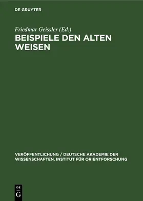Geissler |  Beispiele den Alten Weisen | eBook | Sack Fachmedien
